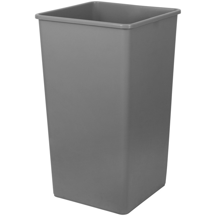 Poubelle commerciale à ouverture supérieure 180 L, gris LDPE, 495 x 495 x 867 mm | Adexa XDL180BGREY