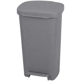Poubelle à pédale commerciale 30 L en polypropylène gris 385 x 365 x 480 mm | Adexa XDL30D3GREY