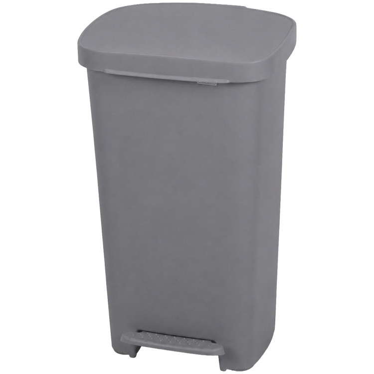 Poubelle à pédale commerciale 30 L en polypropylène gris 385 x 365 x 480 mm | Adexa XDL30D3GREY