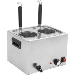 Chaudière à pâtes professionnelle Electrique 2 paniers 8 litres Plateau de table | Adexa XDPAC8