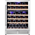Cave à vin professionnelle 6 étagères, 138 litres (46 bouteilles), double zone de température, refroidissement par compresseur, 595 x 575 x 820 mm, acier inoxydable | Adexa YC150BS Cave à vin professionnelle 6 étagères, 138 litres (46 bouteilles), double zone de température, refroidissement par compresseur, 595 x 575 x 820 mm, acier inoxydable | Adexa YC150BS