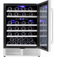 Cave à vin professionnelle 6 étagères, 138 litres (46 bouteilles), double zone de température, refroidissement par compresseur, 595 x 575 x 820 mm, acier inoxydable | Adexa YC150BS Cave à vin professionnelle 6 étagères, 138 litres (46 bouteilles), double zone de température, refroidissement par compresseur, 595 x 575 x 820 mm, acier inoxydable | Adexa YC150BS