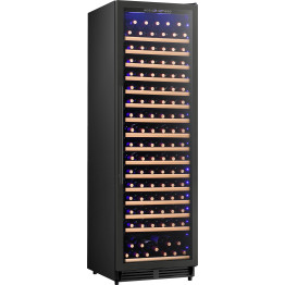 Cave à vin professionnelle 16 étagères, 457 litres (185 bouteilles), zone de température unique, refroidissement par compresseur, dimensions : 598 x 685 x 1957 mm, noir | Adexa YC510AG