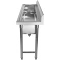Évier professionnel en acier inoxydable, 1 cuve, dosseret, dimensions : 1500 x 450 x 800 mm, pieds ronds | Adexa YDPS15038