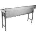 Évier professionnel en acier inoxydable, 1 cuve, dosseret, dimensions : 1500 x 450 x 800 mm, pieds ronds | Adexa YDPS15038