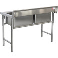 Évier commercial en acier inoxydable 1080 x 600 x 900 mm, 2 bacs, avec dosseret | Adexa YDRST245A Évier commercial en acier inoxydable 1080 x 600 x 900 mm, 2 bacs, avec dosseret | Adexa YDRST245A