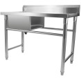 Évier commercial en acier inoxydable 1080 x 600 x 900 mm, 1 cuve avec dosseret | Adexa YDRST60110L
