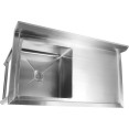Évier commercial en acier inoxydable 1080 x 600 x 900 mm, 1 cuve avec dosseret | Adexa YDRST60110L