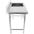 Évier commercial en acier inoxydable 1080 x 600 x 900 mm, 1 cuve, crédence à droite | Adexa YDRST60110R