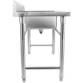 Évier commercial en acier inoxydable 1080 x 600 x 900 mm, 1 cuve, crédence à droite | Adexa YDRST60110R
