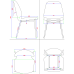 Side Dining Chair Siège en cuir PU Naturel | Adexa GSYH003N