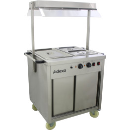 Placard chauffant mobile avec bain-marie et protection anti-éternuements | Adexa YH2W Placard chauffant mobile avec bain-marie et protection anti-éternuements | Adexa YH2W