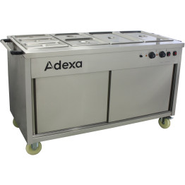 Bain-marie mobile avec armoire chauffante 1540 mm | Adexa HXYH4W1 Bain-marie mobile avec armoire chauffante 1540 mm | Adexa HXYH4W1