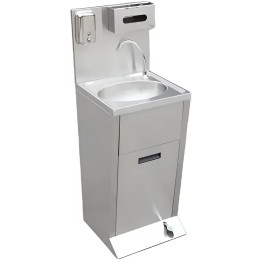 Lavabo à pédale en acier inoxydable avec panneau distributeur 430 x 400 x 1250 mm | Adexa YLS46H Lavabo à pédale en acier inoxydable avec panneau distributeur 430 x 400 x 1250 mm | Adexa YLS46H