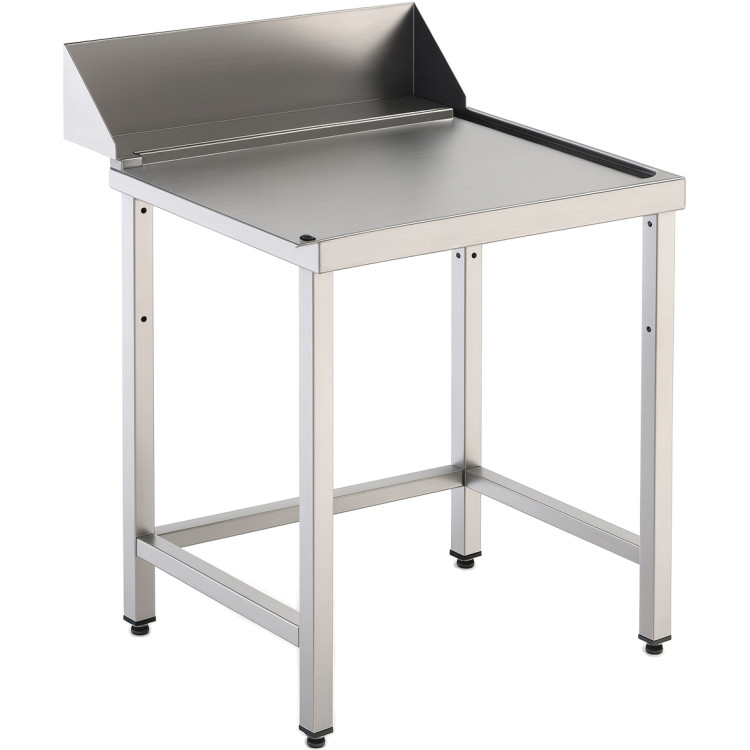 Table de travail commerciale en acier inoxydable avec dosseret 750 x 750 x 870 mm | Adexa YLS757500