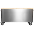 Coffre à outils roulant robuste et large de 183 cm (72 po) en acier inoxydable avec plateau en bois et 17 tiroirs (1978 x 610 x 1000 mm) argenté | Adexa YZM106