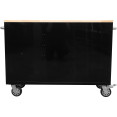 Coffre à outils roulant robuste en acier de 122 cm (48 po) avec plateau en bois, 10 tiroirs, 1369 x 486 x 909 mm, noir | Adexa YZM124 Coffre à outils roulant robuste en acier de 122 cm (48 po) avec plateau en bois, 10 tiroirs, 1369 x 486 x 909 mm, noir | Adexa YZM124