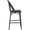 Tabouret de bar haut Teslin en aluminium noir | Adexa ZF3002CBLACK