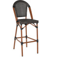 Tabouret de bar haut Teslin en aluminium et bois | Adexa ZF3002CWOOD