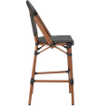 Tabouret de bar haut Teslin en aluminium et bois | Adexa ZF3002CWOOD
