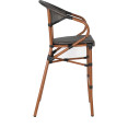 Tabouret de bar haut d'extérieur en Textilène, aluminium et bois | Adexa ZF3030CWOOD