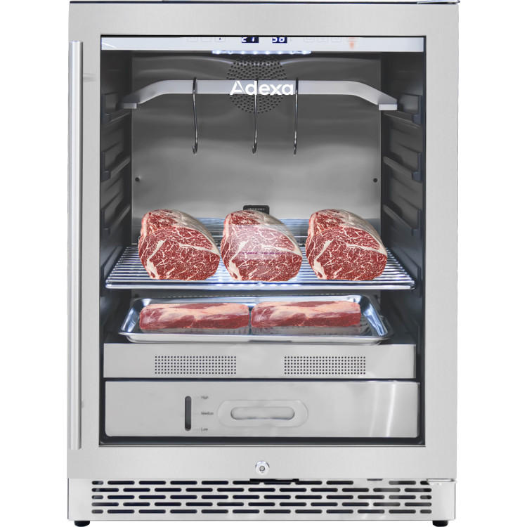 Armoire de maturation professionnelle pour viande, 110 L, en acier inoxydable, dimensions : 595 x 575 x 820 mm | Adexa ZSA145N Armoire de maturation professionnelle pour viande, 110 L, en acier inoxydable, dimensions : 595 x 575 x 820 mm | Adexa ZSA145N