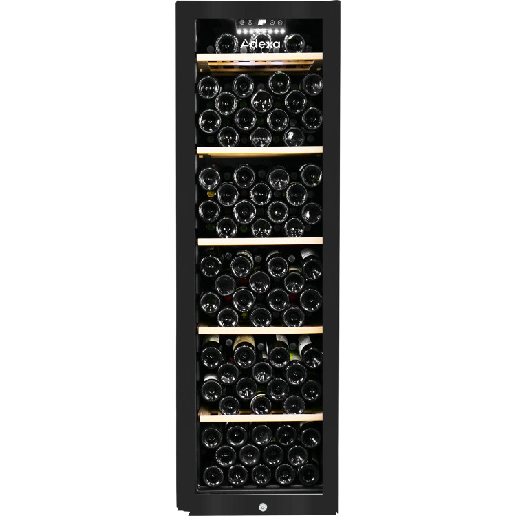 Cave à vin professionnelle 252 litres (133 bouteilles), porte vitrée, 4 étagères, dimensions : 490 x 575 x 1546 mm | Adexa ZSA252 Cave à vin professionnelle 252 litres (133 bouteilles), porte vitrée, 4 étagères, dimensions : 490 x 575 x 1546 mm | Adexa ZSA252
