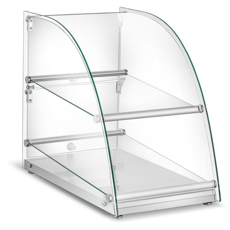 Vitrine de boulangerie incurvée à 2 niveaux 360 x 605 x 515 mm | Adexa ZW70SS