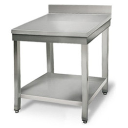 Plan de travail cuisine professionnelle Inox Étagère inférieure Relevé 700x600x900mm | Adexa THATS76A
