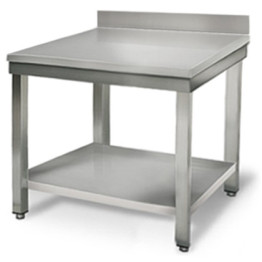 Plan de travail cuisine professionnelle Acier inoxydable Étagère inférieure Dosseret 800x600x900mm | Adexa THATS86A