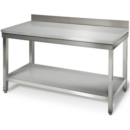 Plan de travail cuisine professionnelle Acier inoxydable Étagère inférieure Dosseret 1200x700x900mm | Adexa THATS127A