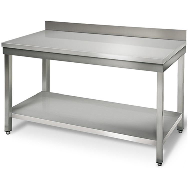 Plan de travail cuisine professionnelle Acier inoxydable Étagère inférieure Dosseret 1200x700x900mm | Adexa THATS127A
