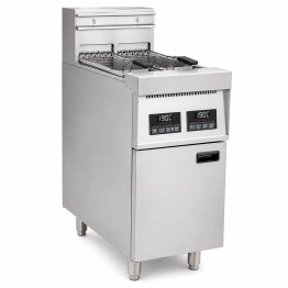 Friteuse électrique professionnelle autonome à double cuve (2 x 14 L) 400 x 800 x 1100 mm | Adexa EF9C2