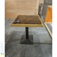 Pied de table carré en fonte noire, hauteur standard 410 mm | Adexa A038A