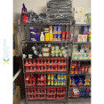 Étagère commerciale 6 niveaux, charge maximale 1500 kg, largeur 900 mm, profondeur 350 mm, fil chromé | Adexa AMJ604