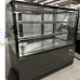 Comptoir à gâteaux Façade droite 1500x730x1200mm 2 étagères Base noire LED | Adexa GN1500R2BLACK
