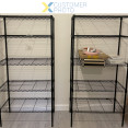 Étagère commerciale 5 niveaux, charge maximale 100 kg/étagère, largeur 750 mm, profondeur 350 mm, fil métallique noir | Adexa MGA222