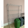 Étagère commerciale 5 niveaux, 120 kg par étagère, largeur 1200 mm, profondeur 350 mm, fil chromé | Adexa MGA250