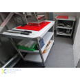 Table de travail commerciale à 3 niveaux en acier inoxydable avec étagères inférieures 1000 x 600 x 850 mm | Adexa QNH1114