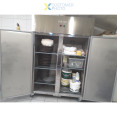 Réfrigérateur commercial vertical 1150 litres, acier inoxydable, double porte, dimensions 1480 x 730 x 2010 mm, ventilation assistée | Adexa THL1180TN