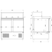 Table de préparation à pizza 2 portes Plateau à pizza en acier inoxydable 5xGN1/6 Profondeur 700 mm | Adexa PZ22