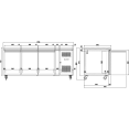 Comptoir Réfrigéré Professionnel 3 portes Profondeur 600mm | Adexa RS31V