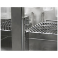 Comptoir de préparation à salade avec plateau en verre 1365x700x1350mm 3 portes | Adexa S903CG