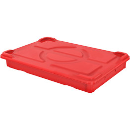 Boîte à pâte à pizza 10,9 L en polypropylène rouge (PP) 570 x 384 x 74 mm | Adexa GZFH610